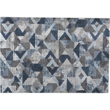 tappeto "double" grigio celeste, 133x190 cm