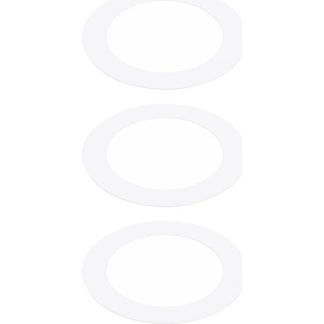 3.19" ID 4.53" Od Gaffe Recessed Rings Clear 3Pcs Bright White Gaffe Trim Ring Lighting Fixture, for Ceiling Wall Recessed Canete Luminaires (1/5)