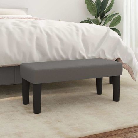vidaXL Banc Gris 70x30x30 cm Similicuir (1/5)