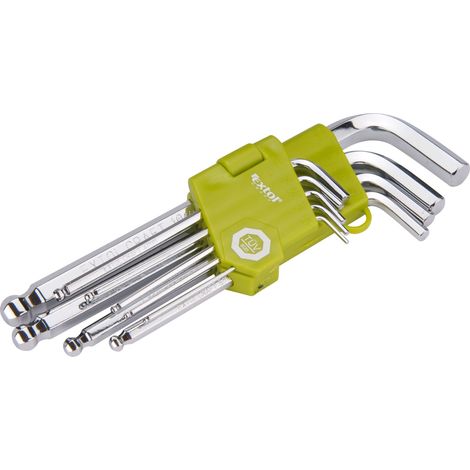 Llaves Allen EXTOL CRAFT llave hexagonal, juego de 9 unidades, 1,5-10 mm, 66001