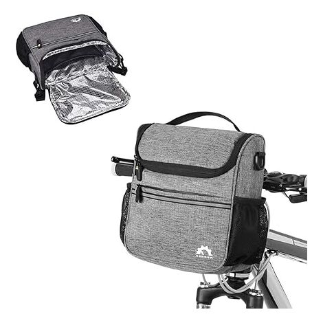 Imperméable à l'eau Guidon de Vélo Isolé Sac Isotherme Sac Avant Montagne Route Vélo Cyclisme Guidon Panier Sac Sacoche Sac à Bandoulière (1/5)