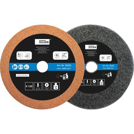 Güde Schleifscheibe Schleifpapier K 120/400 75x10x20 mm 2-tlg. Set (1/4)