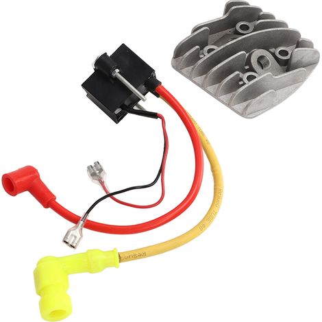 Couvercle de cylindre de 105 mm pour moteur de vélo motorisé avec bobine d'allumage, compatible avec les moteurs 2 temps de 49, 50, 60, 66, 70 et 80 cm³. (1/5)