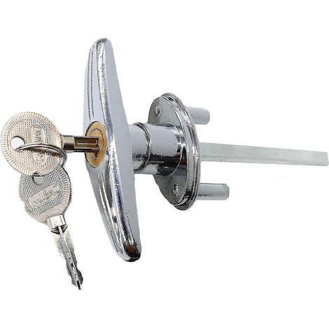 Serrure de porte à poignée en T avec 2 clés, compatible avec les portes de garage (1/4)