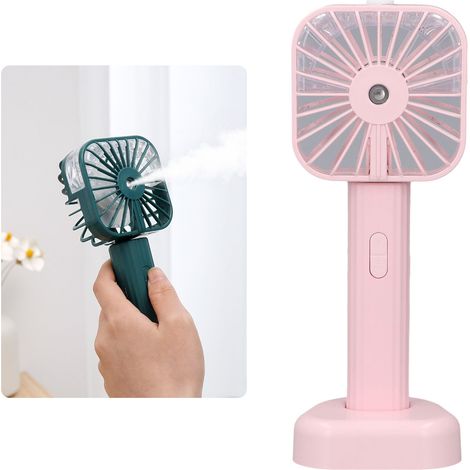 Mini-tragbarer, leiser Sprühventilator, rosa (1/5)
