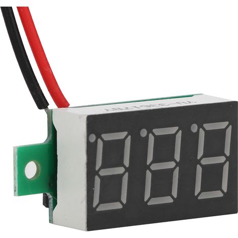 5 Stück gelbe 0,36-Zoll-Digital-LED-Panel-Voltmeter, Zweidraht-Gleichstrom-Voltmeter, Spannungsüberwachung (1/5)