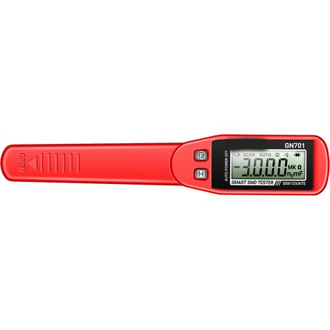 Testeur de condensateurs CMS GN701, 3000 points, écran LCD, pince de test de résistance et de capacité numériques pour diodes (1/5)