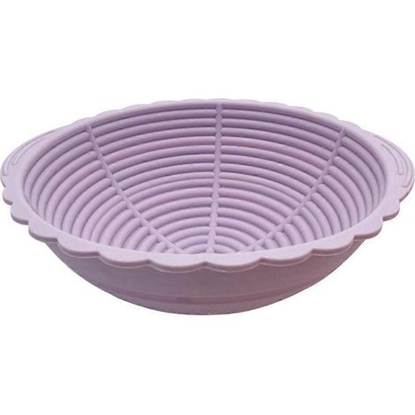 Panier de fermentation pour pain, panier de fermentation rond pliable en silicone pour pain au levain, bols de fermentation étanches, violet (1/5)
