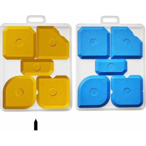Lisseur Spatule Silicone - Extracteur de Joint - Pour Travaux de Jointoiement et Rénovation - Lot de 5 (1/5)
