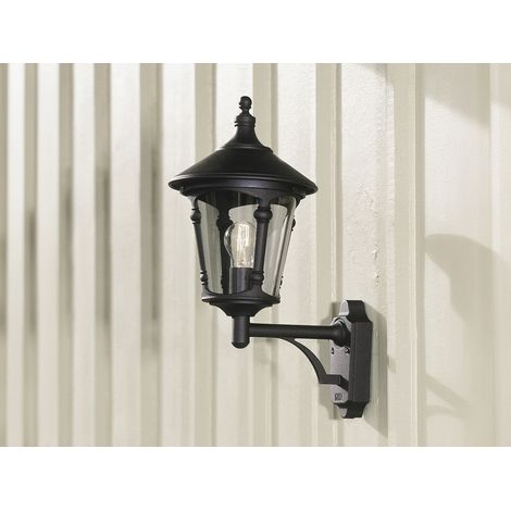 Außenwandleuchte VIRGO Laterne stehend Aluminium Schwarz, Höhe 51cm (1/5)
