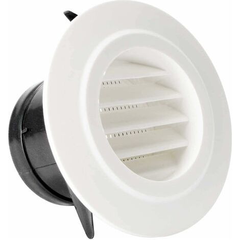 Grille De Ventilation Ronde - 75 mm - En ABS - Avec Protection Anti-Insectes - Pour Conduits - Usage Intérieur Et Extérieur - 1 Pièce (1/5)