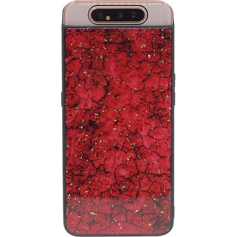Coque rigide pour Samsung Galaxy A80 - Motif minéraux rouge - Étui de protection (1/5)