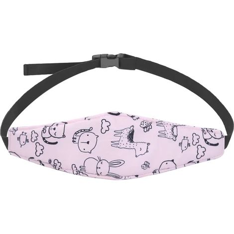 Cuscino di supporto per la testa, regolabile, adatto ai viaggi, rosa (1/2)