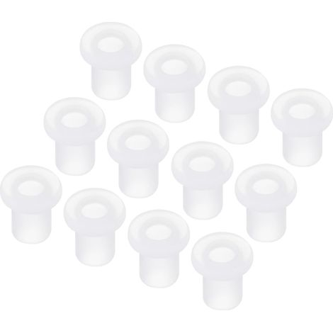 50Pcs Passe Fils en Caoutchouc en Forme de T Diamètre de Montage 6mm, ID 4mm, Hauteur 9.5mm Transparent Protection d'Étanchéité Passe-Câbles Flexibles pour Tuyau de Câble (1/5)
