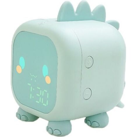 alarm clock, dinosaur, multifunction, lcd screen, green (1/5)