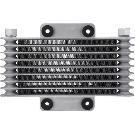 Radiateur D'huile de Moto, Radiateur D'huile de Moto à 8 Rangées, Argent 125 Ml, Faible Usure, Forte Puissance, adapté pour GY6 125CC‑250CC Motocross ATV. (1/5)