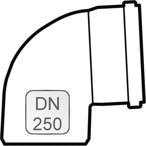 Bogen PP, DN250, 87 Grad - 48000011407 von Weishaupt