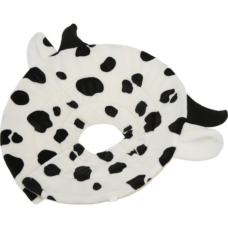 Collier de conisation ajustable à motif vache, style dessin animé, pour chiens et chats, après une intervention chirurgicale. (1/5)