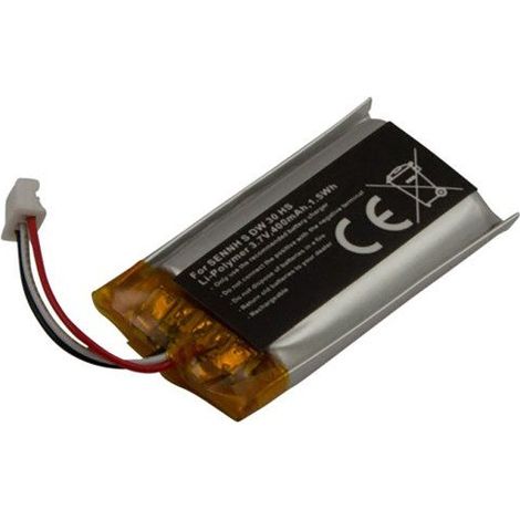 Batterie Li-Polymer pour Casque Sennheiser SDW 30 HS 3.7V 400mAh Gris