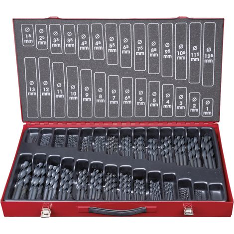KS Tools 3301650 330.1650 HSS-R Metall-Spiralbohrer-Set 1 mm, 1.5 mm, 2 mm, 2.5 mm, 3 mm, 3.5 mm, 4
