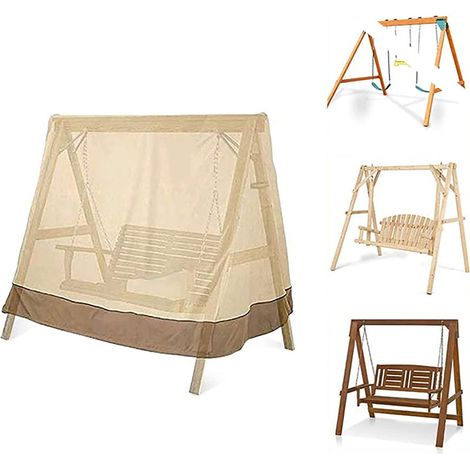Housse de balancelle de patio de type A, imperméable et résistante aux UV, housse de mobilier de jardin et de cour, 182 x 139 x 170 cm (1/5)