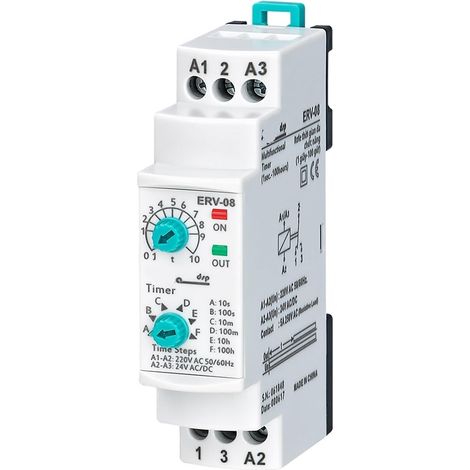 Relais temporisé multifonctionnel ERV-08 avec temporisation (1/5)