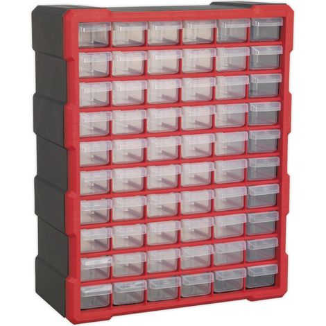 Sealey Cabinet Box 60 Drawer - Red/Black APDC60R (1/5)