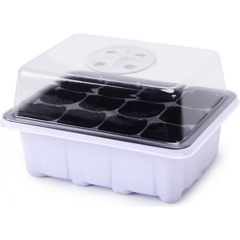 Plateau Stater pour semis, 12 trous, pour la maison, le jardin, le balcon, la pépinière, la culture des plantes, plaque de support (1/5)