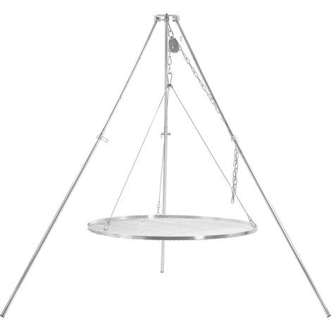 BBQ-Toro Dreibein Schwenkgrill mit Ø 90 cm Grillrost, Edelstahl, Höhenverstellbar 119-184 cm (1/5)
