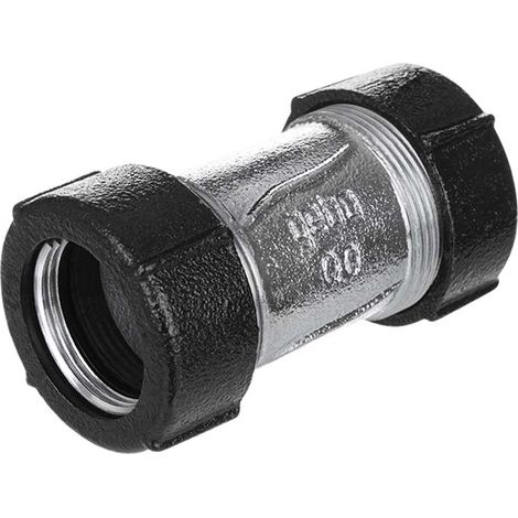 RACCORDO DOPPIO A COMPRESSIONE IN GHISA Ø24,6-27,3 mm