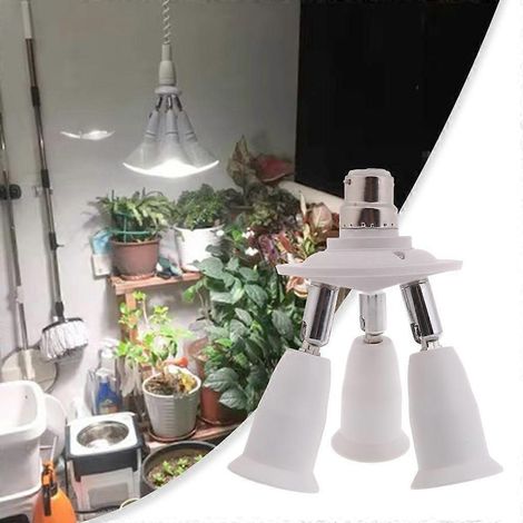 Adaptateur répartiteur de douille LED standard E26/E27 à vis moyenne 5 en 1 (1/5)