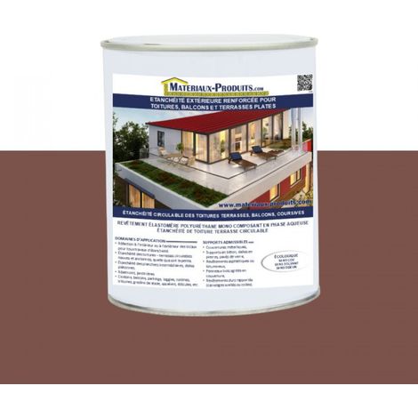 Etanchéité extérieure renforcée pour toitures, balcons et terrasses plates - 10 Kg Ton bois - MATPRO