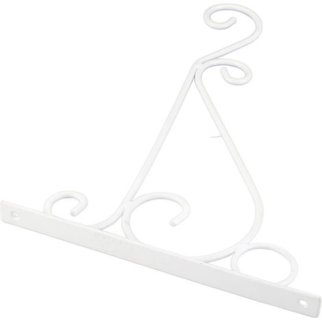 Lot de 2 supports muraux pour plantes suspendues en alliage d'aluminium blanc, 20,5 x 30 cm / 8,07 x 11,81 pouces (1/5)
