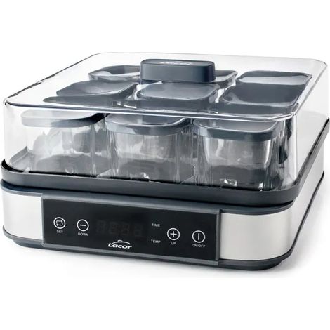 Yogurtiera Lacor deva 9 vasetti 1,53L acciaio inox