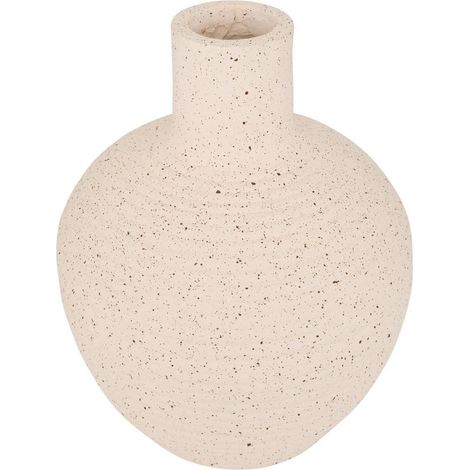 Vase Déco en Magnésie "Ted" 43cm Blanc
