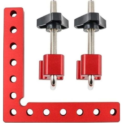 Équerre de menuisier à 90° – Bloc de positionnement en alliage d'aluminium de 140 mm garantit un alignement précis des angles pour les projets de menuiserie (1/5)