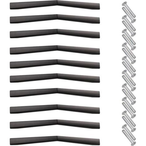 Lot de 10 Poignées de Placard Meuble Armoire de cuisine Porte Tiroir Chambre à coucher avec vis 128 mm (1/4)