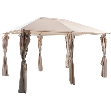 Tela per pergolato santorini, lino beige - Hespéride