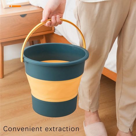 Seau Pliaable - Seau de Nettoyage Portable pour Voiture Jardin Camping Pêche - En Caoutchouc Thermoplastique Sans BPA - 10 L (1/5)