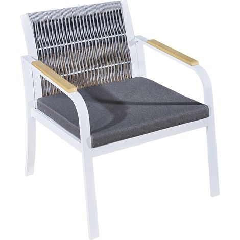 Sillón de jardín Ibiza gris y blanco