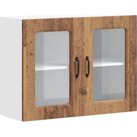 Armario de cocina de pared vintage práctico para almacenamiento 80 x 31 x 60 cm fabricado en madera reciclada 020050020 (1/5)