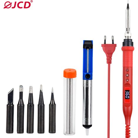 Kit de fer à souder numérique (100 W, 220 V), température réglable, outils de soudage, élément chauffant en céramique (1/4)