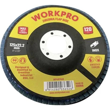 Disco flap WorkPro wp407559 diámetro 125 mm pack 10