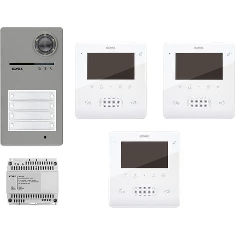 Kit Videocitofono elvox 3 famiglie Roxie nuova pulsantiera vivavoce a colori