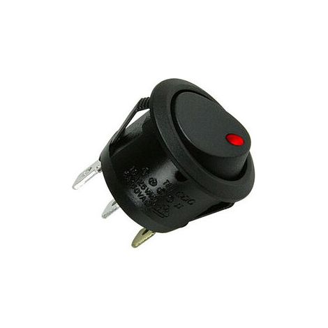 Interruptor redondo con LED rojo