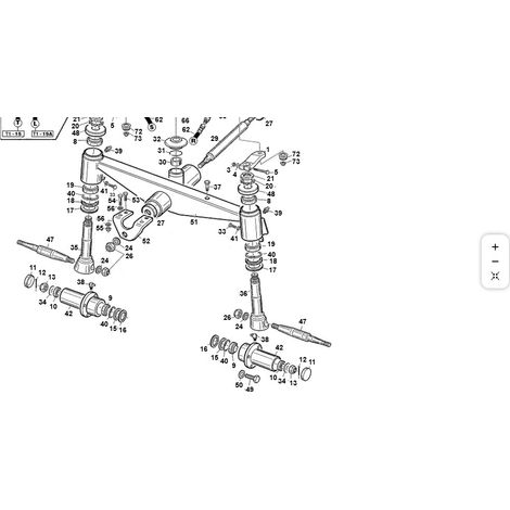 Kit perno inclinato ruota sterzante DX/S ORIGINALE KUBOTA GIANNI FERRARI 01.90.10.0020