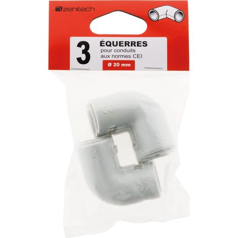 3 equerres pour conduits Ø 20mm - gris (1/5)