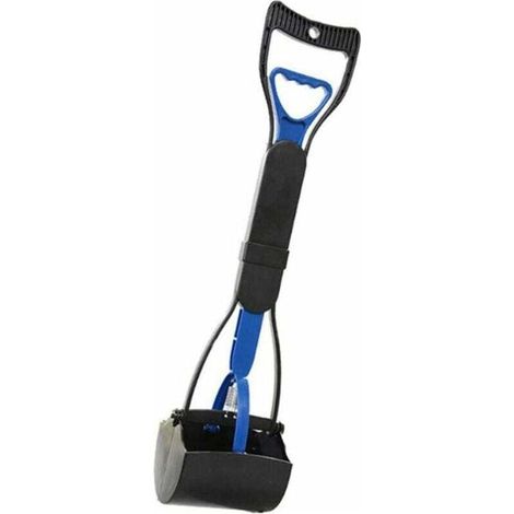 Pelle à crottes pour chien et chat, manche solide de 60 cm, pince dentelée, utilisation intérieure et extérieure, nettoyage des déjections animales (1/5)