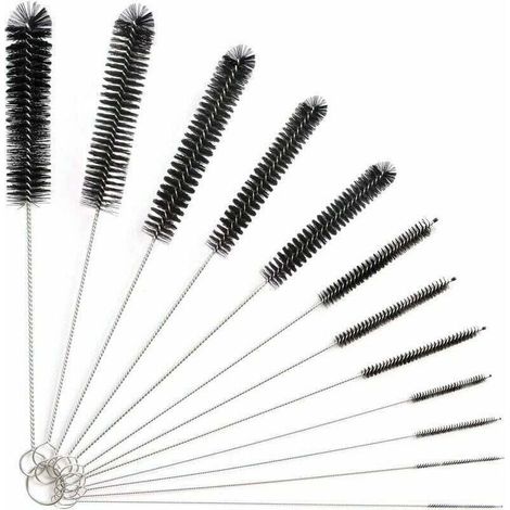 12Pcs Tube Brosse de Nettoyage,Goupillon Nettoyage,Brosse de Nettoyage Tube pour Bouteille en Verre Bébé Biberon Bouilloire Clavier, Tuyau Brosses de Nettoyage,Brosse de Nettoyage Bouteille (1/4)