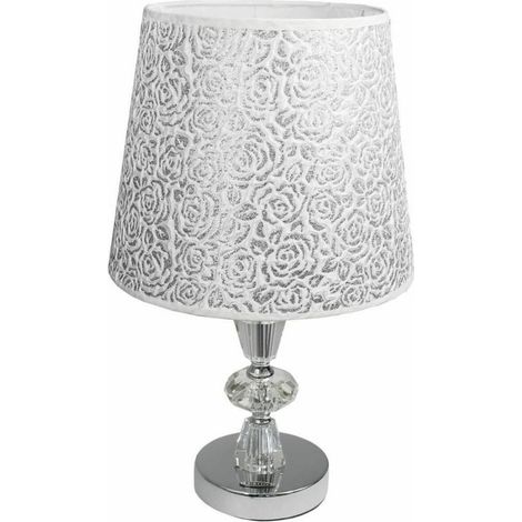 Lampe De Chevet Moderne Abat Jour Lampe De Table Acier Pailleté Abat-jour D19a